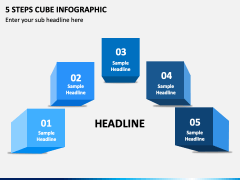 5 Steps Cube Infographic PPT Slide 2