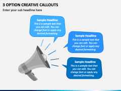 3 Option Creative Callouts PPT Slide 2