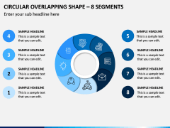 Circular Overlapping Shape – 8 Segments PPT Slide 1