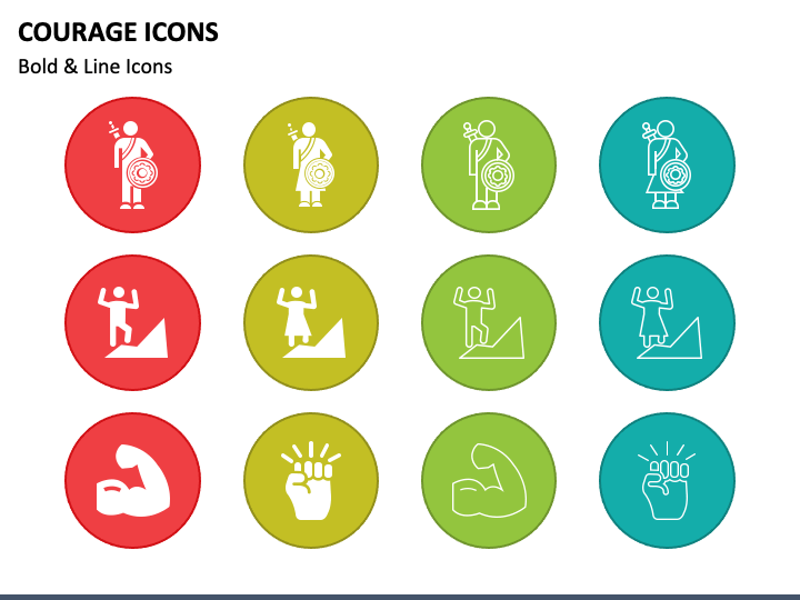 Courage Icons for PowerPoint and Google Slides - PPT Slides