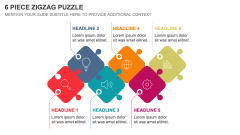 6 Piece Zigzag Puzzle PPT Slide 1