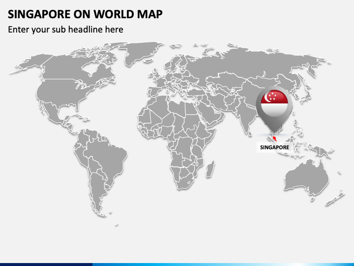 Singapore on World Map PPT Slide 1