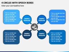 4 Circles with Speech Boxes PPT Slide 2