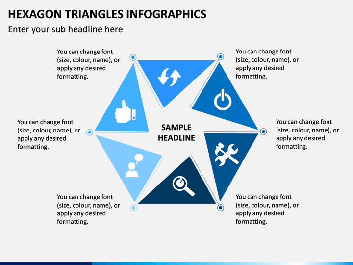 Hexagon Triangles Infographics PPT Slide 1