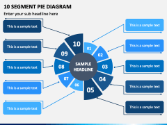 10 Segment Pie Diagram PPT Slide 2