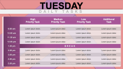 Tuesday Tasks PPT Slide 2