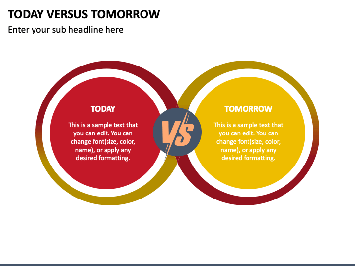 Today Versus Tomorrow PPT Slide 1