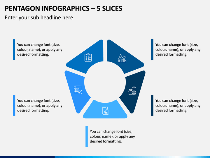 Pentagon Infographics – 5 Slices PPT Slide 1