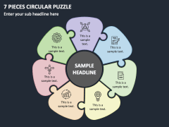 7 Pieces Circular Puzzle PPT Slide 1