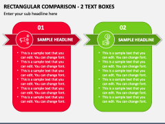 Rectangular Comparison - 2 Text Boxes PPT Slide 1