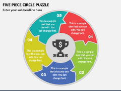 Five Piece Circle Puzzle PPT Slide 1