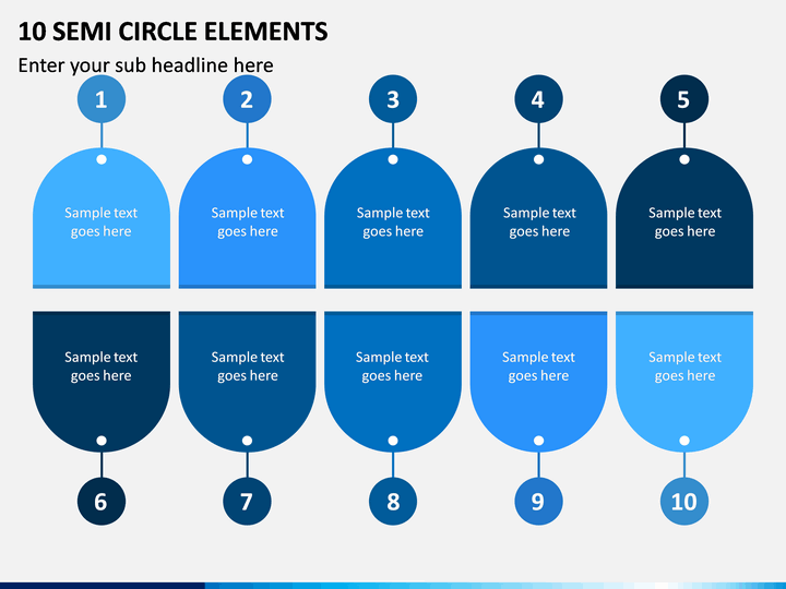 10 Semi Circle Elements PPT Slide 1