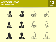 Advocate Icons PPT Slide 1