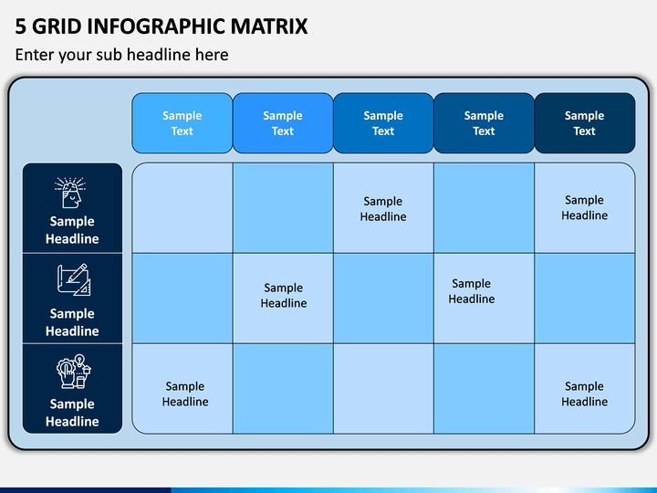 5 Grid Infographic Matrix PPT Slide 1