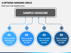 4 Options Hanging Circle PPT Slide 2