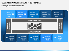 Elegant Process Flow - 10 Phases PPT Slide 2
