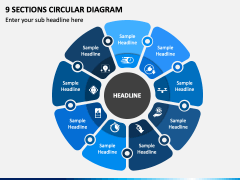 9 Sections Circular Diagram PPT Slide 2