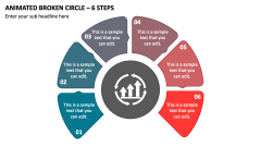 Animated Broken Circle - 6 Steps PPT Slide 1