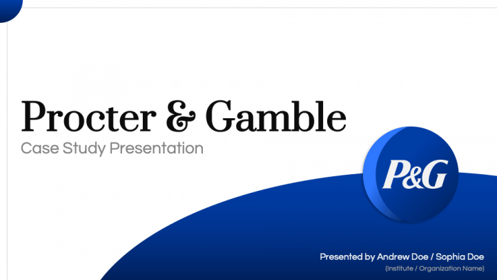 Procter & Gamble Case Study PPT Slide 1