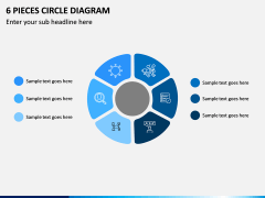 6 Pieces Circle Diagram PPT Slide 1