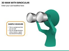 3d Man With Binocular PPT Slide 2