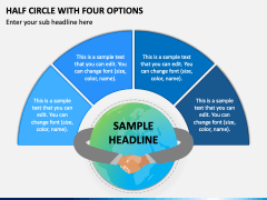Half Circle with Four Options PPT Slide 2