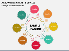 Arrow Ring Chart - 8 Circles PPT Slide 1