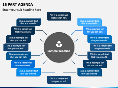 16 Part Agenda PPT Slide 1
