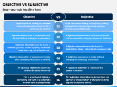 Objective Vs Subjective PowerPoint and Google Slides Template - PPT Slides