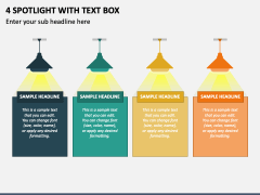 4 Spotlight with Text Box PPT Slide 2