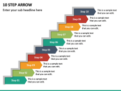 10 Step Arrow PPT Slide 2