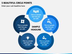 5 Beautiful Circle Points PPT Slide 2