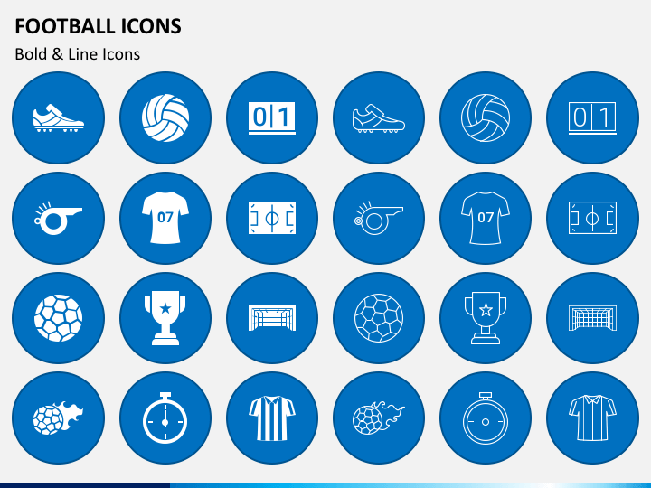 Football Icons PowerPoint Template - PPT Slides