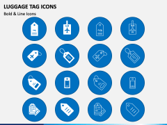 Luggage Tag Icons PPT Slide 2