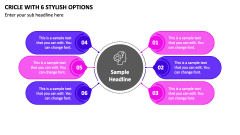 Cricle with 6 Stylish Options PPT Slide 1