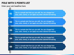 Pole with 5 Points List PPT Slide 2