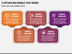 5 Option Rectangle Text Boxes PPT Slide 1
