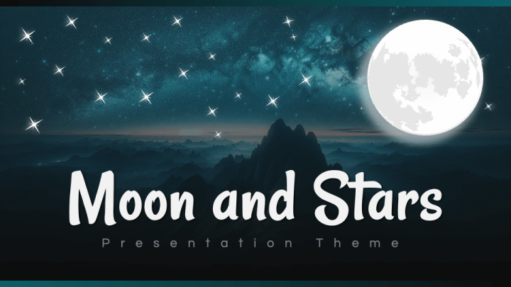 Moon and Stars Theme PPT Slide 1