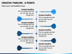 Creative Timeline - 6 Points PPT Slide 2