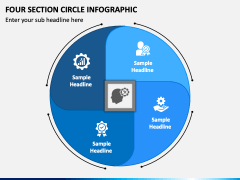 Four Section Circle Infographic PPT Slide 2