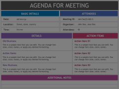 Agenda For Meeting PowerPoint Template and Google Slides Theme