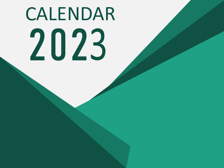 Calendar 2023 Type 5 PPT Slide 1