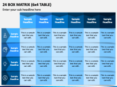 24 Box Matrix (6x4 Table) PPT Slide 1