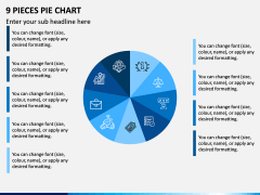 9 Pieces Pie Chart PPT Slide 1