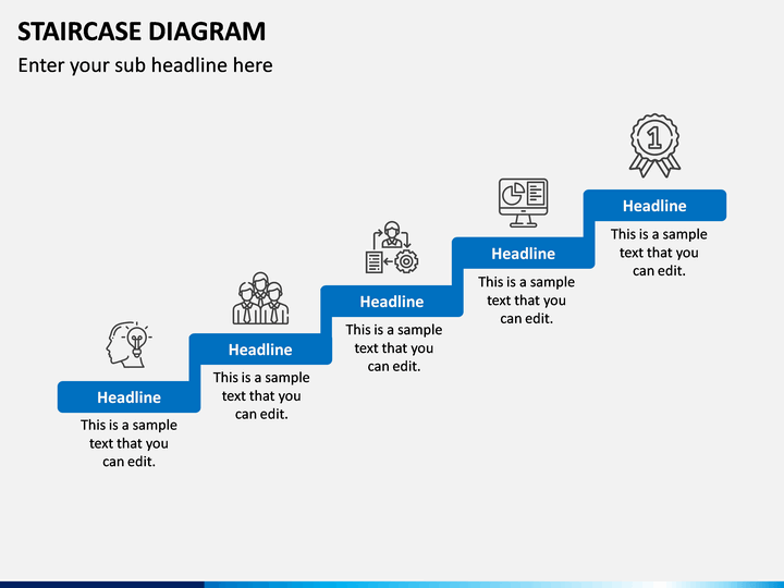 Staircase Diagram PowerPoint Template | SketchBubble