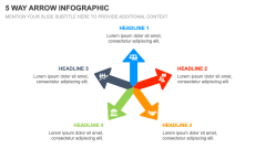 5 Way Arrow Infographic PPT Slide 1