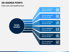 Six Agenda Points PowerPoint Presentation Slides - PPT Template