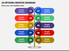 10 Options Creative Diagram PPT Slide 1