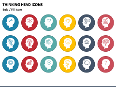 Thinking Head Icons PPT Slide 3