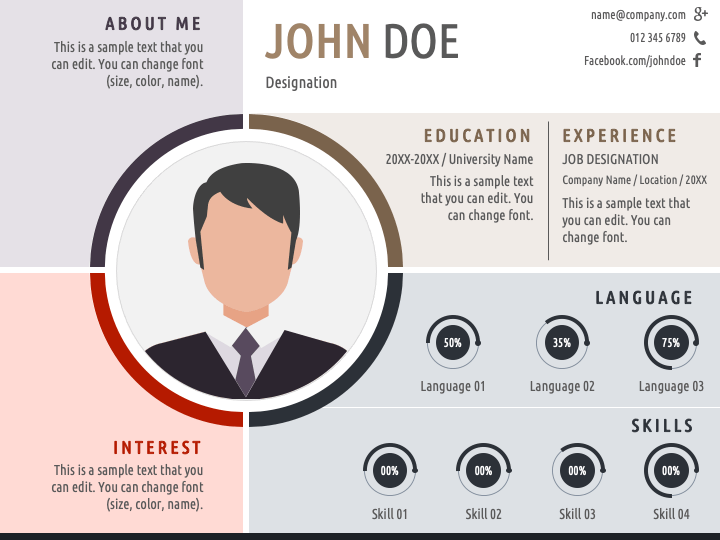 Corporate Trainer Profile for PowerPoint and Google Slides